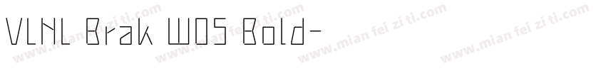 VLNL Brak W05 Bold字体转换